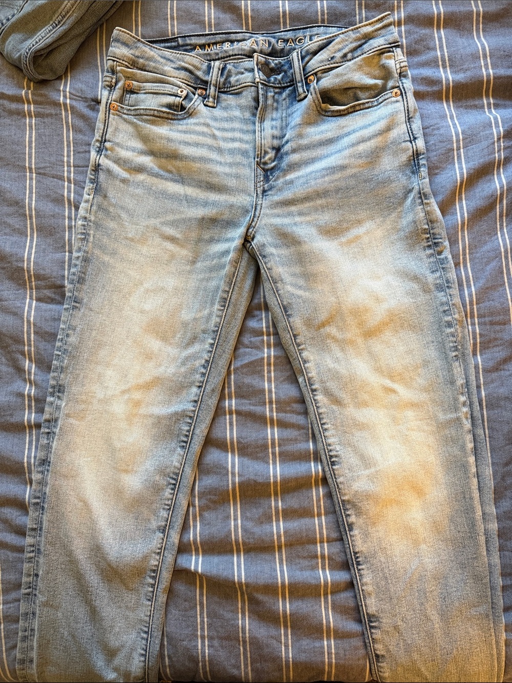 American Eagle Outfitters Faded Blue Denim Jeans